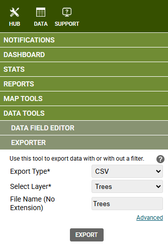 How To: Export Data to CSV or Shapefile – TreePlotter Support